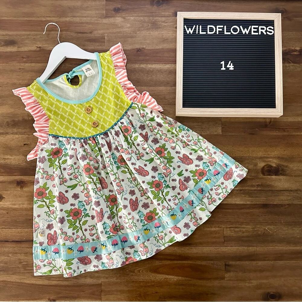 Wildflowers Best Day Ever Home Grown Grace Top Pink Green Blue Floral 14
